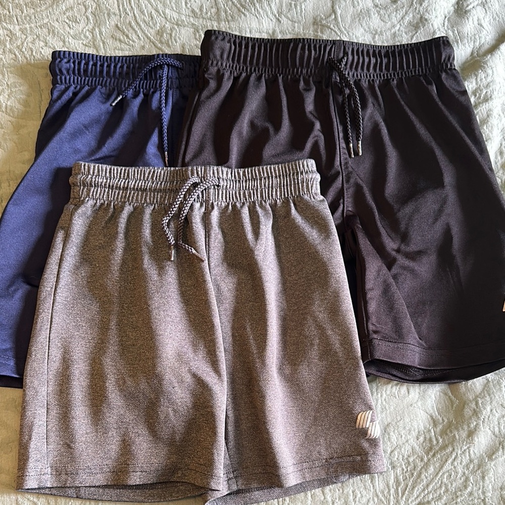 The Children's Place Blue Black and Gray Athletic Shorts Elastic Waistband